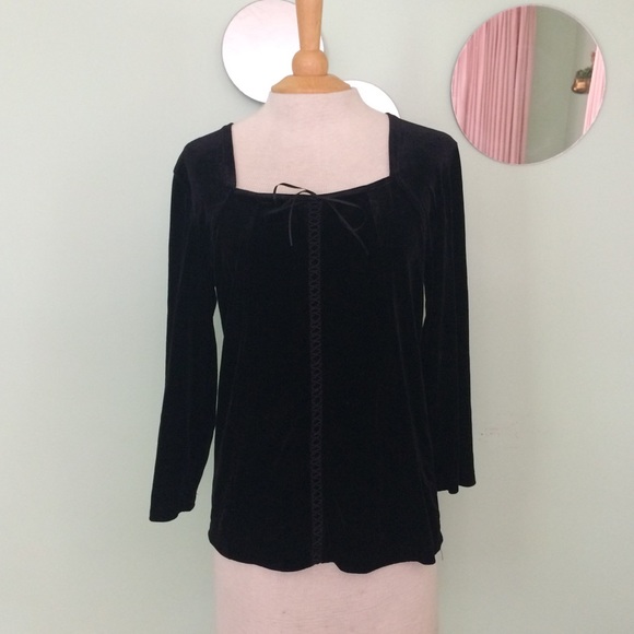 Susan Lawrence Tops - Black Velvet Corset Top NWOT